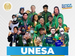 10 Atlet Unesa Boyong 9 Medali Emas di PON XX Papua, Optimis Salip Jabar
