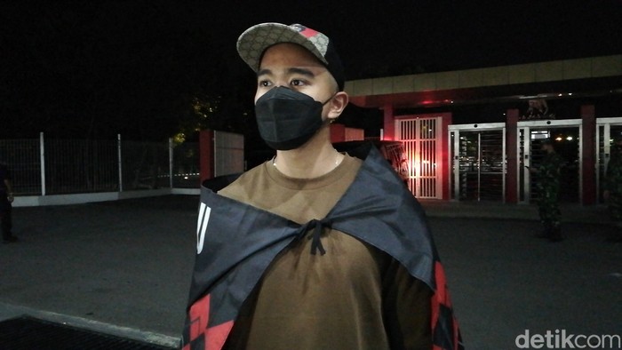 Bos Persis Solo Kaesang Pangarep melihat langsung Derby Mataram di Stadion Manahan Solo, Selasa (12/10/2021) ( Ari Purnomo/detikcom)