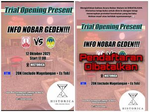 Viral Kafe di Solo Mau Gelar Nobar Derby Mataram, Akhirnya Batal