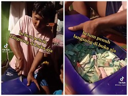 Rezeki Nomplok! Tabungan Jerigen Pedagang Es Ini Capai Rp 18 Juta