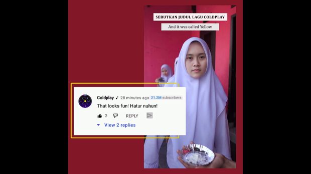 Coldplay komentari video remaja Sunda