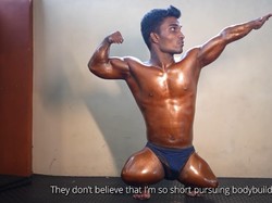 Kecil-kecil Cabe Rawit! Pria Ini Dinobatkan Jadi Binaragawan Terpendek di Dunia