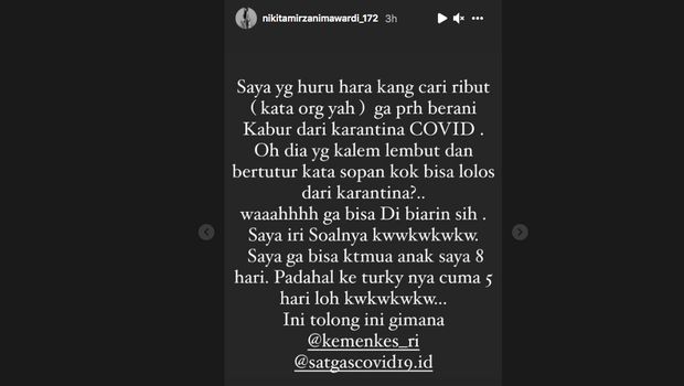 Nikita Mirzani soal Rachel Vennya Kabur Nikita Mirzani soal Rachel Vennya Kabur