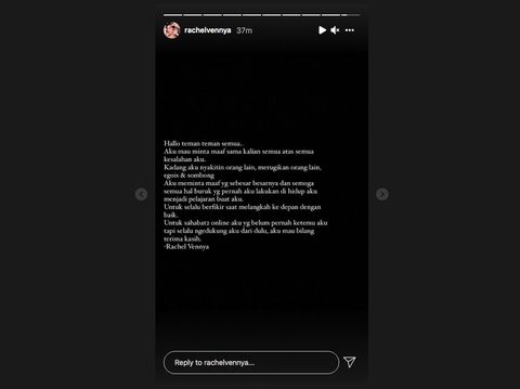 Rachel Vennya Minta Maaf Kabur Rachel Vennya Minta Maaf Kabur