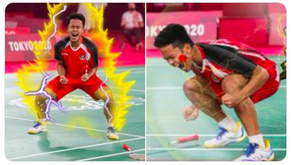 Anthony Ginting Menang Jadi Super Saiya, Pikachu dan Luffy