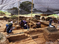 Wujud Situs Watu Kucur di Jombang Setelah 10 Hari Ekskavasi