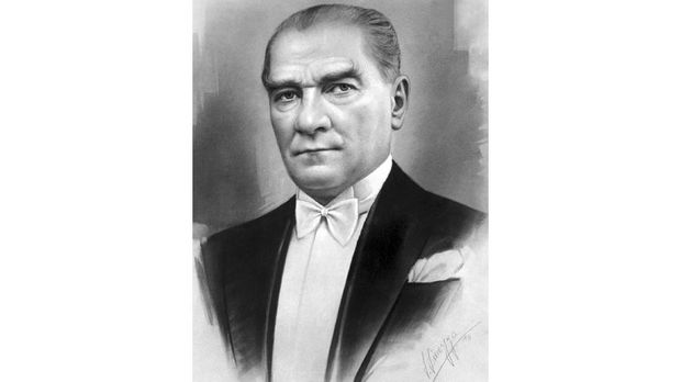 Mustafa Kemal Ataturk Undated portrait of Mustafa Kemal Ataturk (1881-1938), modern Turkey's founding father and its first President. He led his country to modernization and stability by cultural, social and educational reforms and transformed it in a modern and non-religious country. He declared the new Turkish Republic by the Turkish Grand National Assembly, in 1923. (Photo by STR / FRANCE PRESSE VOIR / AFP)