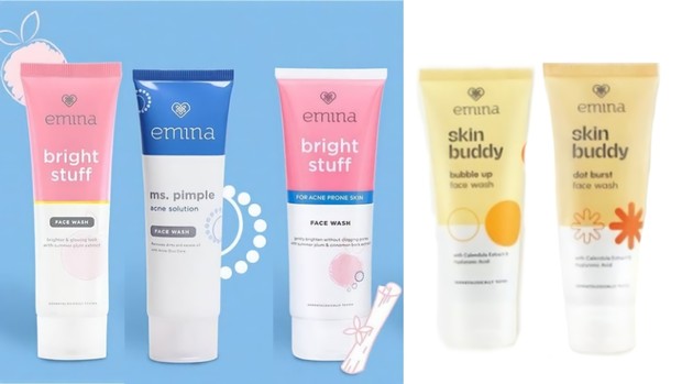 Pilihan berbagai sabun wajah dari Emina face wash | Foto: instagram.com/eminacosmetics