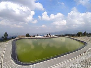 Foto: Cantiknya Embung Bansari yang Baru Diresmikan Presiden Jokowi