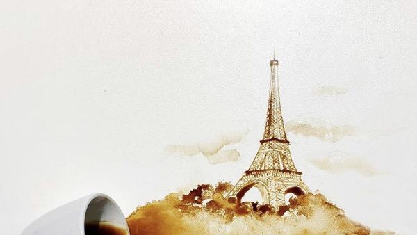 Keren Banget! Seniman Italia Ini Ubah Tumpahan Kopi Jadi Lukisan Cantik