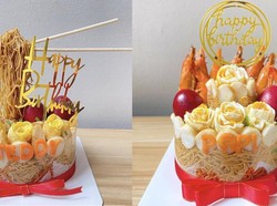 Lagi Ngetren di Singapura, Kue Ultah Mie Goreng Indonesia Jadi Laris Manis