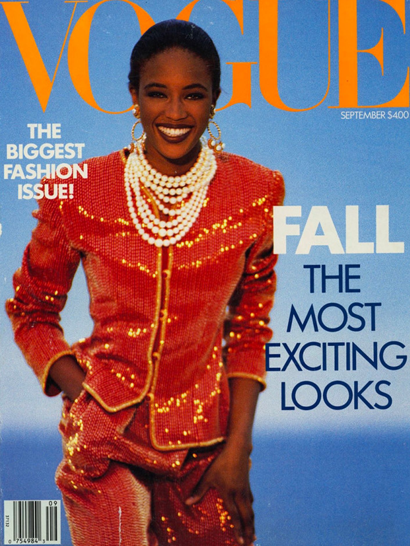 Naomi Campbell di cover Vogue September 1989
