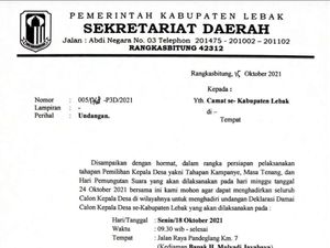 Cakades Ngumpul di Rumah Ayah Bupati, Pemkab Lebak Bantah Ada Politisasi Cakades Ngumpul di Rumah Ayah Bupati, Pemkab Lebak Bantah Ada Politisasi