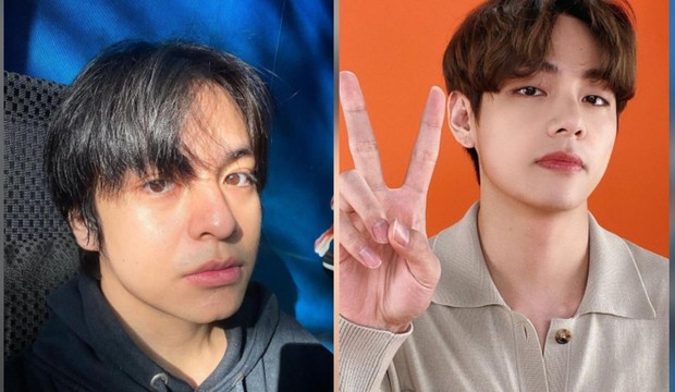 Angga Yunanda dan V BTS/Foto: Instagram.com/anggayunandareal16/bts_v Angga Yunanda dan V BTS/Foto: Instagram.com/anggayunandareal16/bts_v