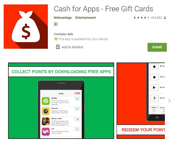 Aplikasi Cash for Apps