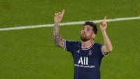 Lionel Messi, Paulo Dybala, dan Antoine Griezmann sejauh ini baru mengoleksi tiga gol. AP/Christophe Ena