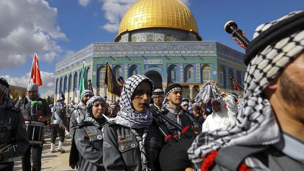Potret Peringatan Maulid Nabi Muhammad di Kompleks Al-Aqsa