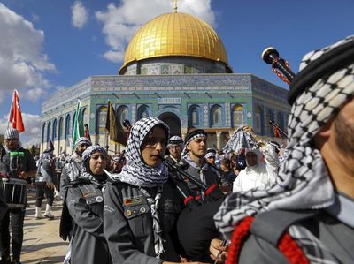 Potret Peringatan Maulid Nabi Muhammad di Kompleks Al-Aqsa
