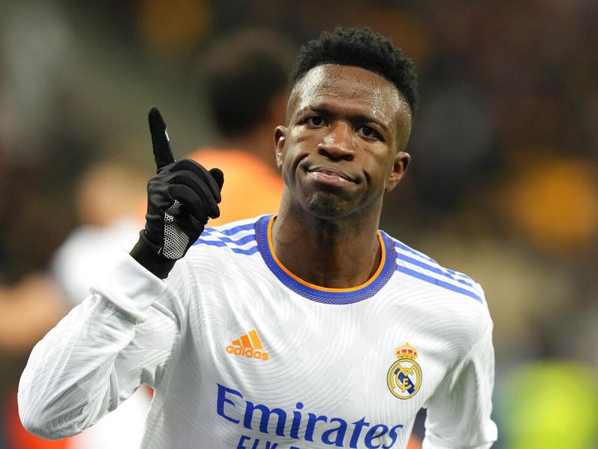 Pemain Real Madrid, Vinicius Junior, dipercaya oleh Carlo Ancelotti. (Foto: AP/Efrem Lukatsky)