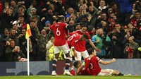 MU jadi pemenang dengan skor 3-2 atas Atalanta, usai ketinggalan dua gol lebih dulu. (Foto: AP/Dave Thompson)
