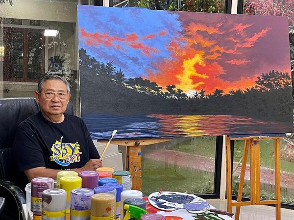 Hobi Baru SBY, Melukis Pemandangan