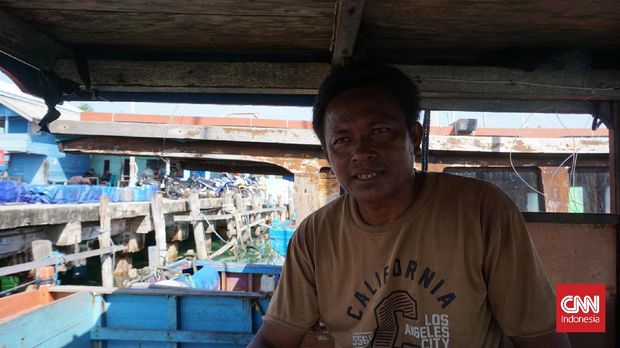 Nelayan Natuna Rustam (47), salah satu nelayan di Pelabuhan Teluk Baruk, Kabupaten Natuna, Kepulauan Riau.