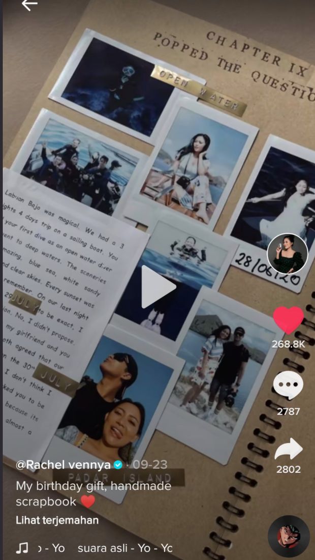 Unggahan kisah cinta Rachel Vennya
