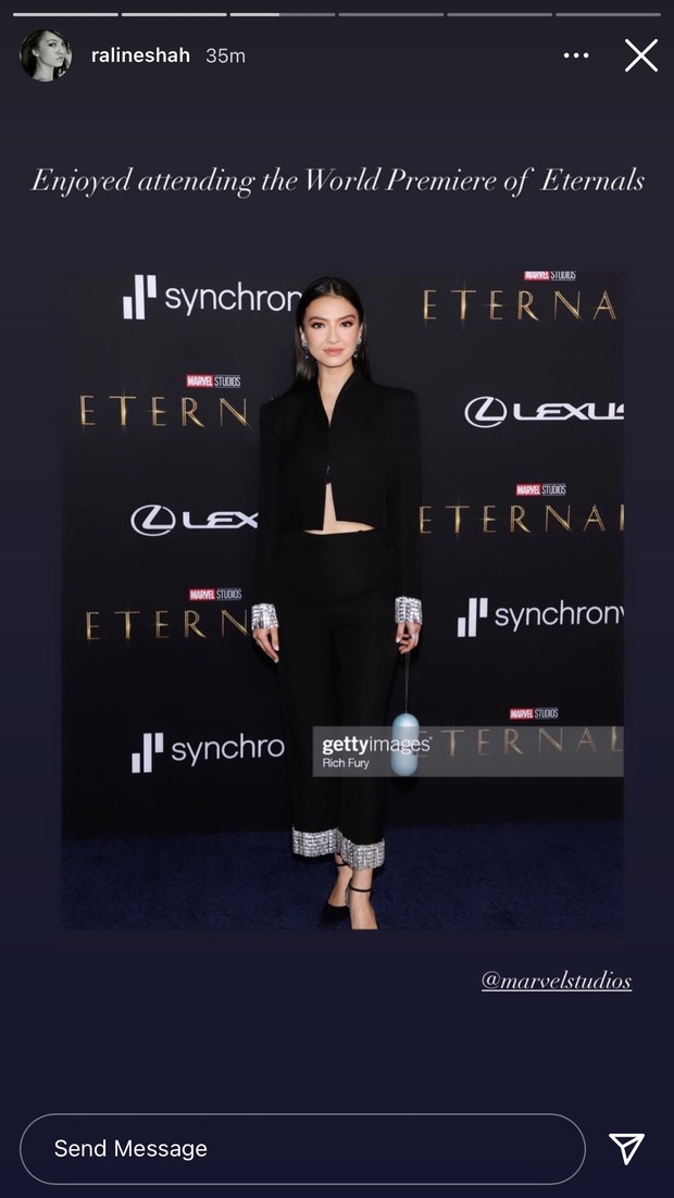 Raline Shah pada Premier Marvel Eternals