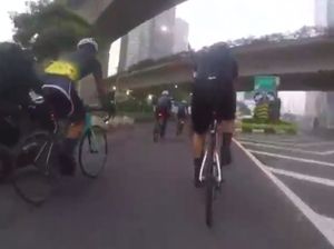 Viral Road Biker Dijambret Saat Gowes di Sudirman, Polisi Turun Tangan