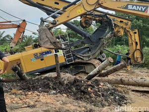 Crane Proyek IPAL di Pekanbaru Amblas, 5 Hari Belum Bisa Dievakuasi