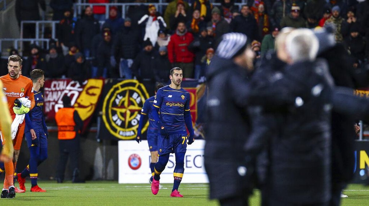 AS Roma kalah telak 1-6 di markas Bodo/Glimt di UEFA Conference League ( Foto: AP/Mats Torbergsen)