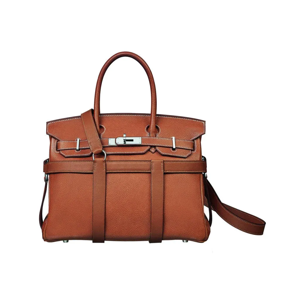 Birkin 30 in Barénia Faubourg calfskin dan Harness in Swift calfskin
