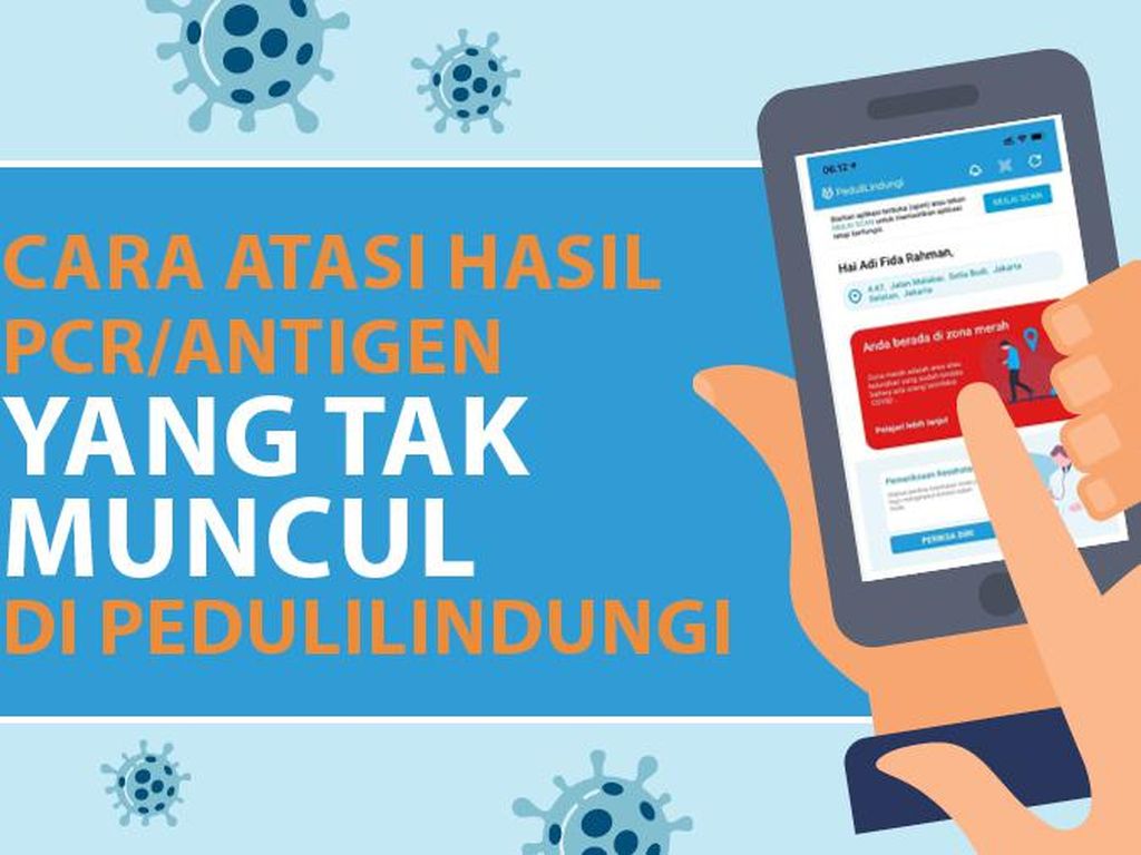 Hasil PCR/Antigen Tak Muncul di PeduliLindungi, Lakukan 4 Cara Ini Hasil PCR/Antigen Tak Muncul di PeduliLindungi, Lakukan 4 Cara Ini