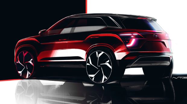 Sketsa Hyundai Creta yang akan diproduksi di Indonesia.