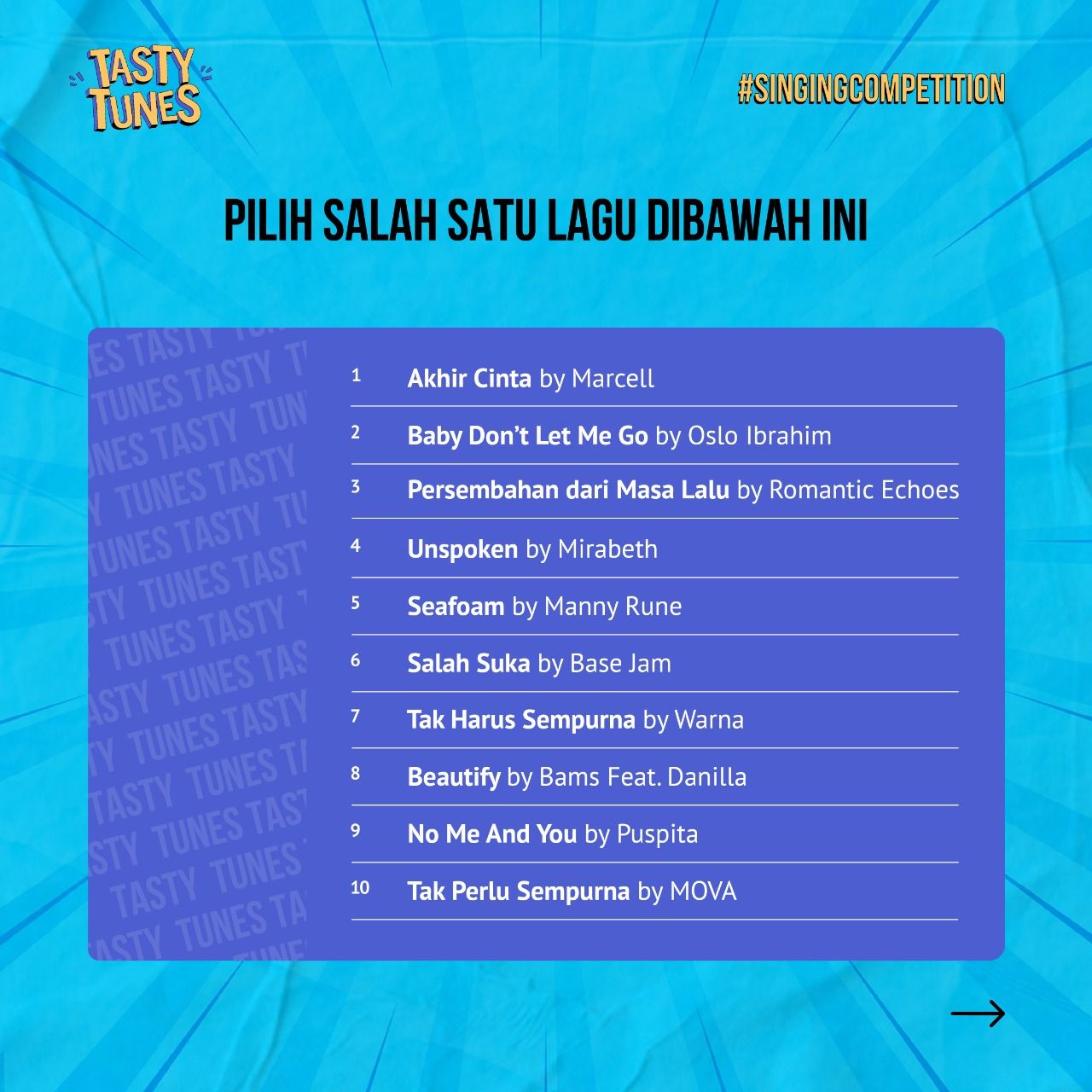 Tasty Tunes Singing Competition