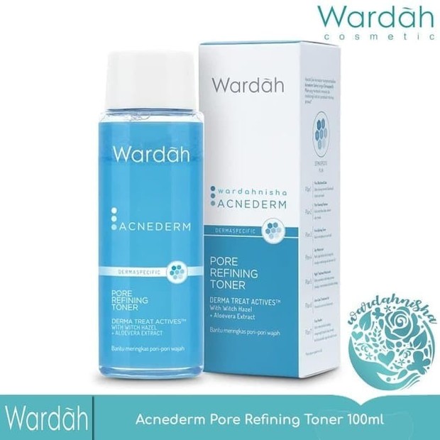 Wardah Acnederm Pore Refining Toner./Foto: tokopedia.com/ReverieBeauty