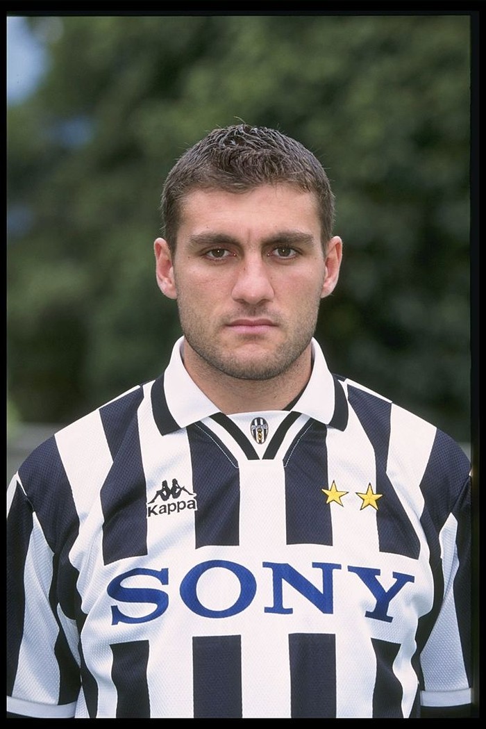 Aug 1996:  A portrait of Christian Vieri of Juventus taken during the club photocall. Mandatory Credit: Allsport UK