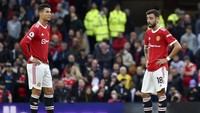 Hasil jeblok ini membuat posisi MU melorot di klasemen Liga Inggris. Anak asuh Ole Gunnar Solskjaer kini tertahan di peringkat 7 dengan 14 poin. AP Photo/Rui Vieira.