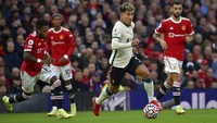 Pertandingan antara Manchester United melawan Liverpool digelar di Old Trafford, Minggu (24/10/2021) malam WIB. AP Photo/Rui Vieira.