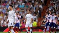 Musim 2014/2015, Ronaldo yang berseragam Real Madrid mengalami kekelahan telak dari rival sekota, Atletico Madrid 0-4 (Getty Images)