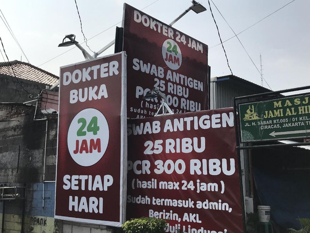 Sebelum Ada Perintah Jokowi, Klinik di Ciracas Patok Harga PCR Rp 300 ribu