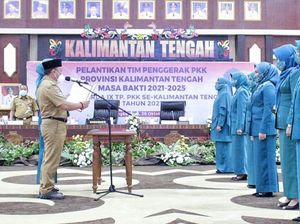 Lantik Tim Penggerak PKK, Gubernur Kalteng: Semoga Meningkatkan Kinerja
