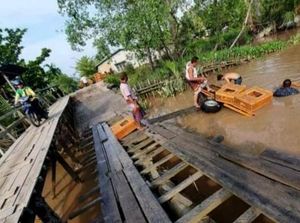 Tolong! Kondisi Jembatan di Riau Ini Memprihatinkan-Bahayakan Warga