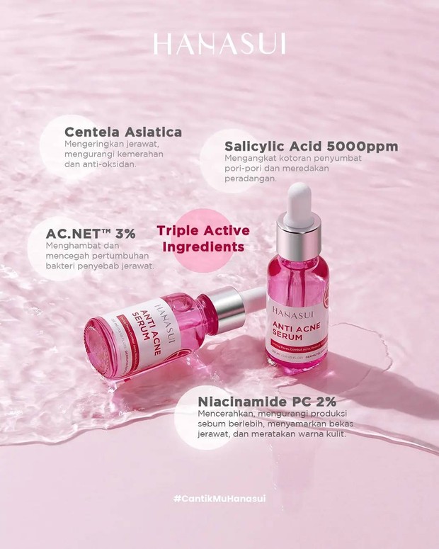 Acne serum lokal untuk remaja/Foto: instagram.com/officialhanasui acne serum lokal