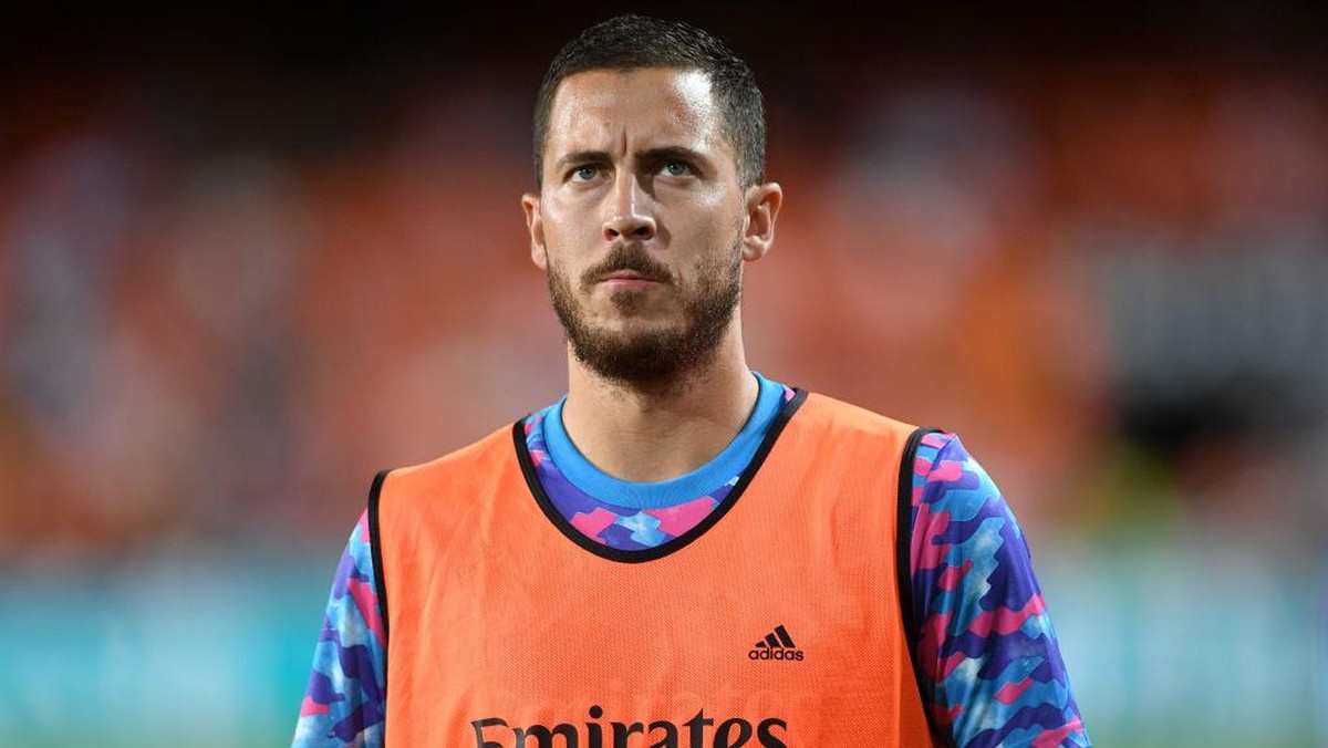 Eden Hazard baru tampil delapan kali bersama Real Madrid di musim ini (Foto: Getty Images/Aitor Alcalde)