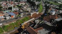Foto Tampak Atas Progres Rel Ganda Sukabumi-Bogor, Kelar 2022