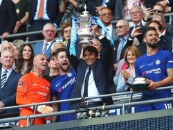 Pada Mei 2018, Chelsea berhasil mengalahkan MU di final Piala FA. Tiga tahun berselang, Conte disebut-sebut akan jadi manajer MU menggantikan Ole Gunnar Solskjaer. (Foto: Getty Images/Catherine Ivill)
