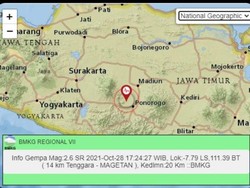 Gempa Darat M 2,6 Guncang Magetan-Ponorogo