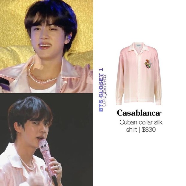 Harga outfit Jin ketika konser PTD on Stage