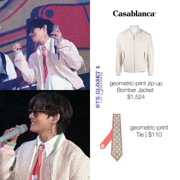 Harga outfit V ketika konser PTD on Stage